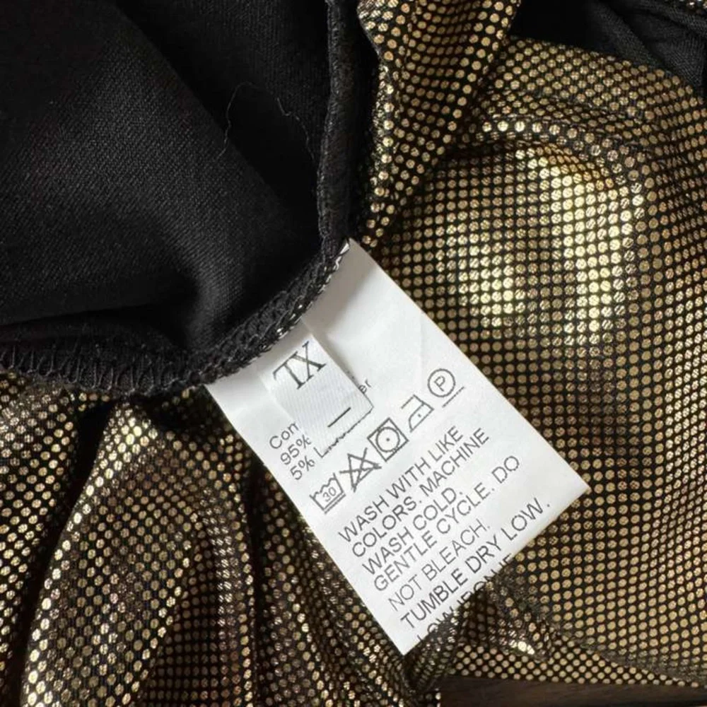 Kohl's Gold Metallic Plunging Ruched Mini Dress - Picture 7 of 7